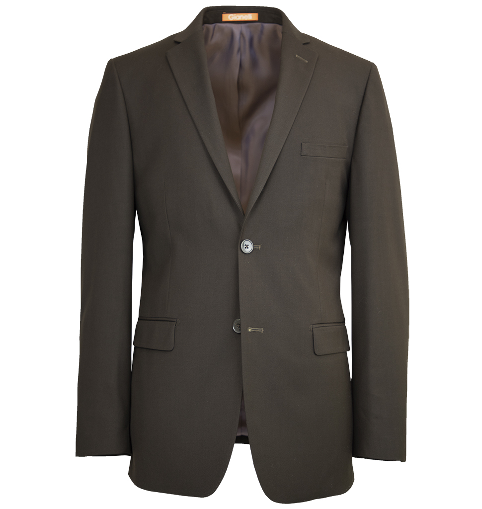 Gianelli Luxury 2 Piece Suit Modern Fit Dark Brown