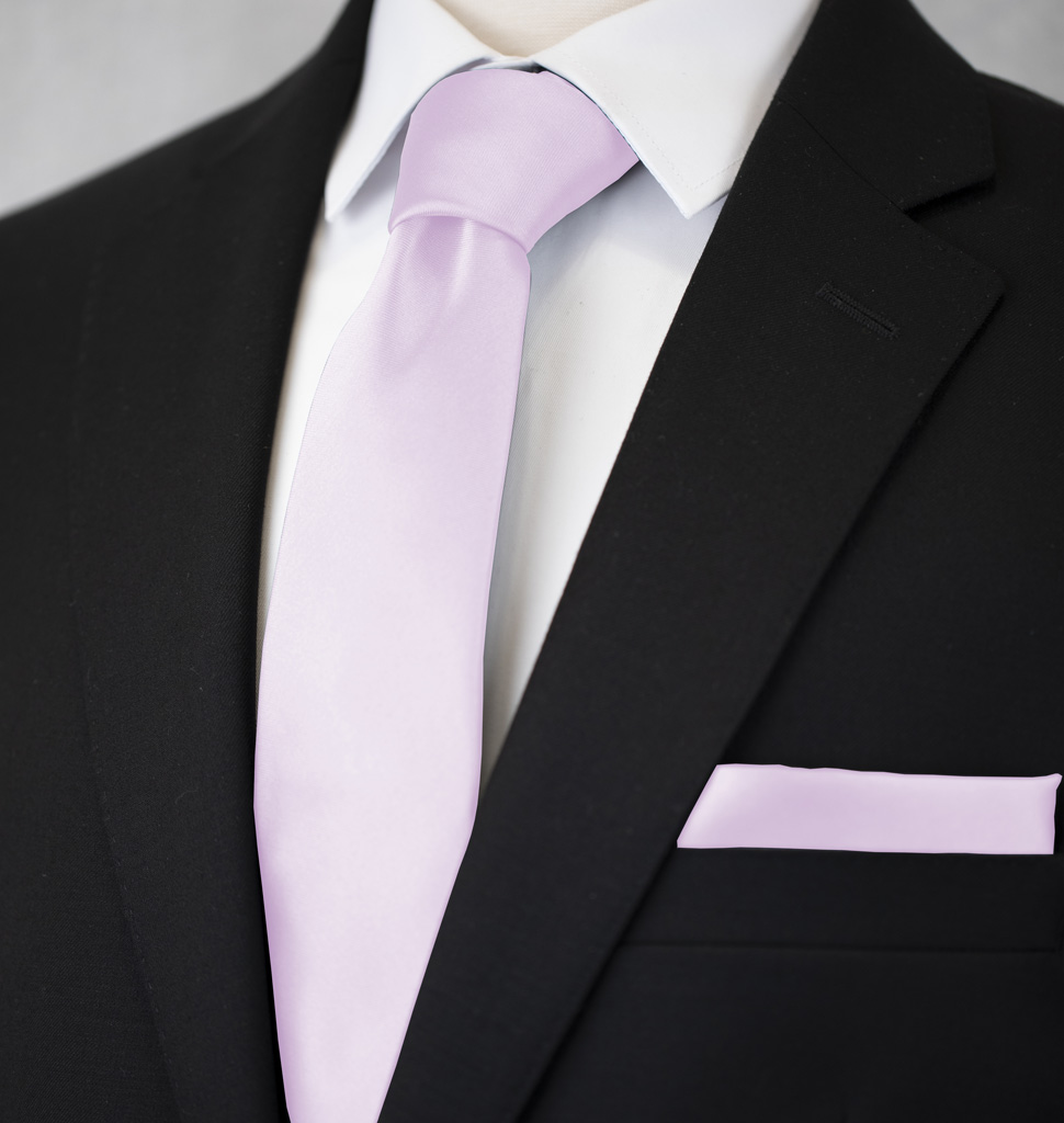 Solid Tie and Handkerchief Set Iris