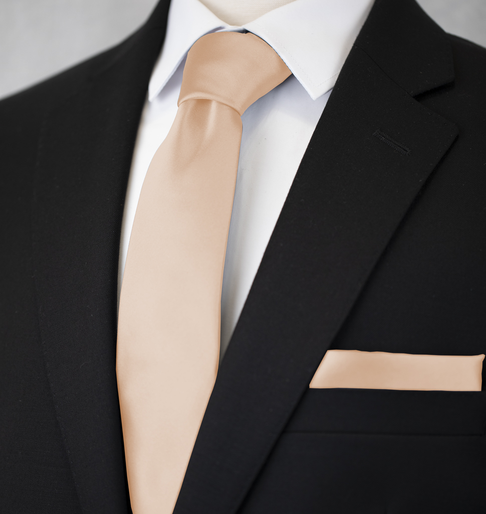 Solid Tie and Handkerchief Set Rose GoldMT
