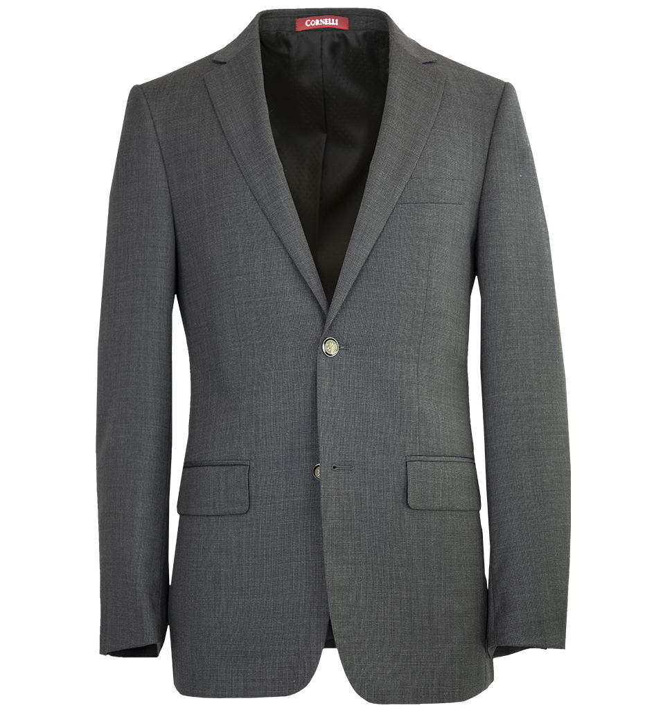 Cornelli Luxury Wool Blazer Classic Fit Dark Grey