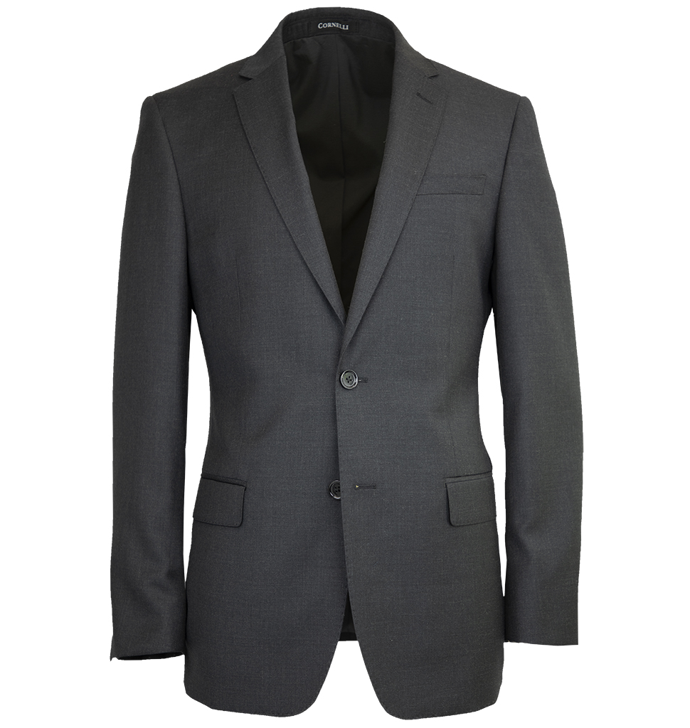Cornelli Cashmere Blend 2 Piece Suit Modern Fit Charcoal