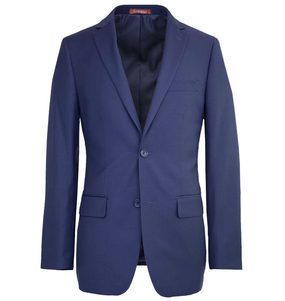 Cornelli Luxury Wool 2 Piece Suit Classic Fit Royal Blue