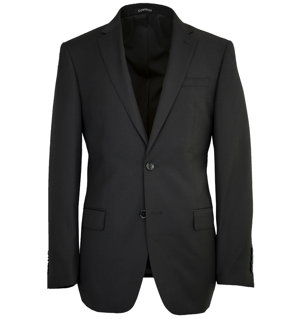 Cornelli Cashmere Blend 2 Piece Suit Modern Fit Black