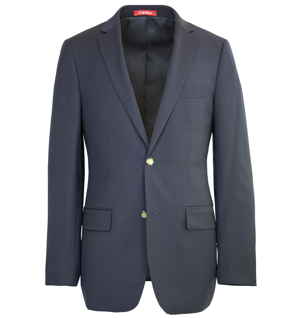 Cornelli Luxury Wool Blazer Classic Fit Navy