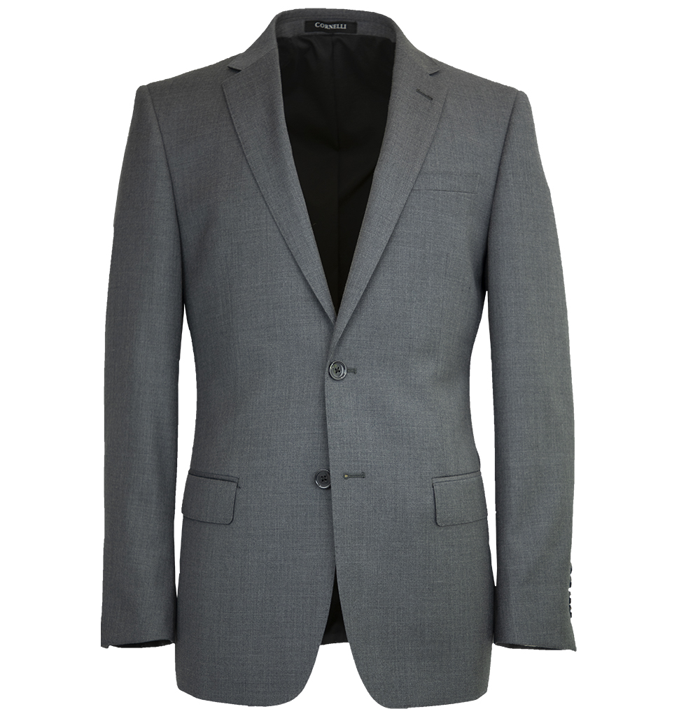 Cornelli Cashmere Blend 2 Piece Suit Modern Fit Medium Grey