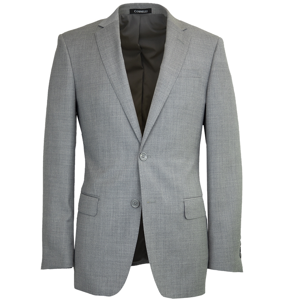 Cornelli Cashmere Blend 2 Piece Suit Modern Fit Light Grey