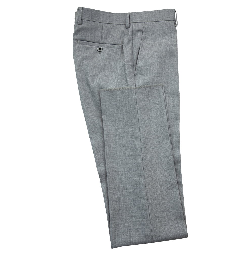 Cornelli Luxury Cashmere Blend Slacks Modern Fit Light Grey