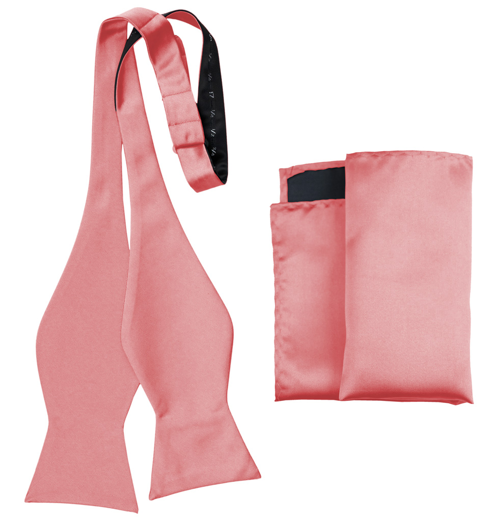 Solid Self Tie Bow Tie And Handkerchief Tickled Awstbt100X