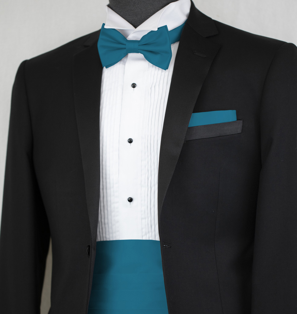 Solid Cummerbund Bow Tie and Handkerchief ACC10Z