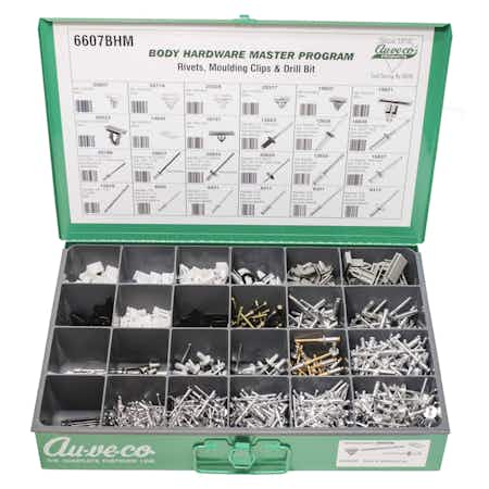 BHM ASST. (SPECIALTY RIVETS, DOUBLE END DRILL & MOULDING CLIPS)