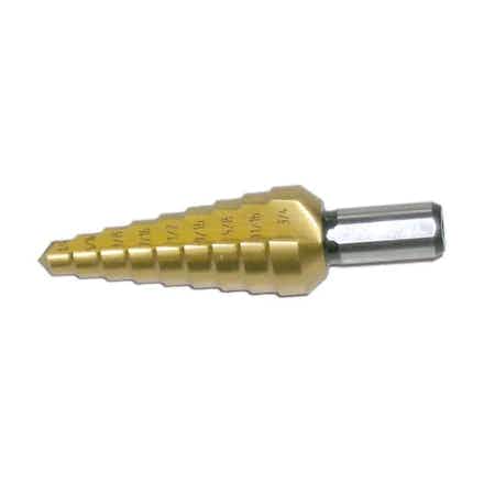 Republic Drill and Cutting Tools Step Drill Bit, 3/16-Inch to 7/8-Inch - TIN