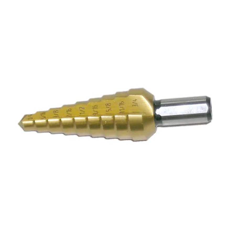 Republic Drill and Cutting Tools Step Drill Bit, 3/16-Inch to 7/8-Inch - TIN