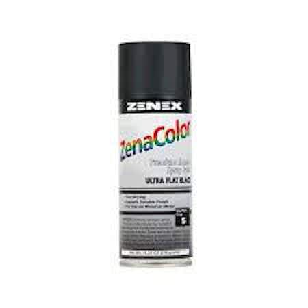 Zenex International Enamel Spray Paint - Ultra Flat Black- 12PK