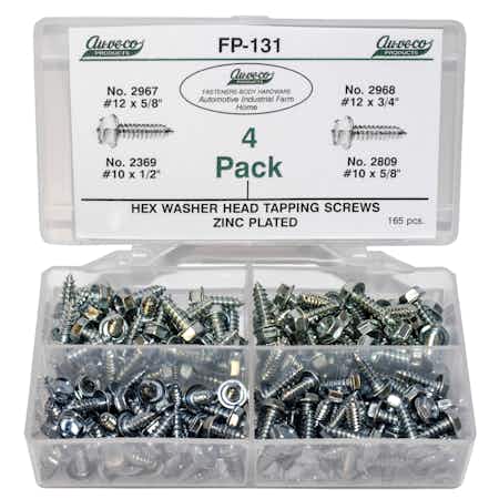 HEX WASHER HEAD TAPPING SCREWS (165 PCS)