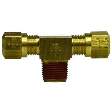 Midland Industries DOT Compression Male Branch Tee 1/2 x 1/2 Male NPT - 10pk