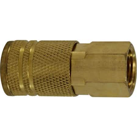 Midland Industries Brass Industrial Style 1/4 Air Coupler 1/4 Female - 5pk