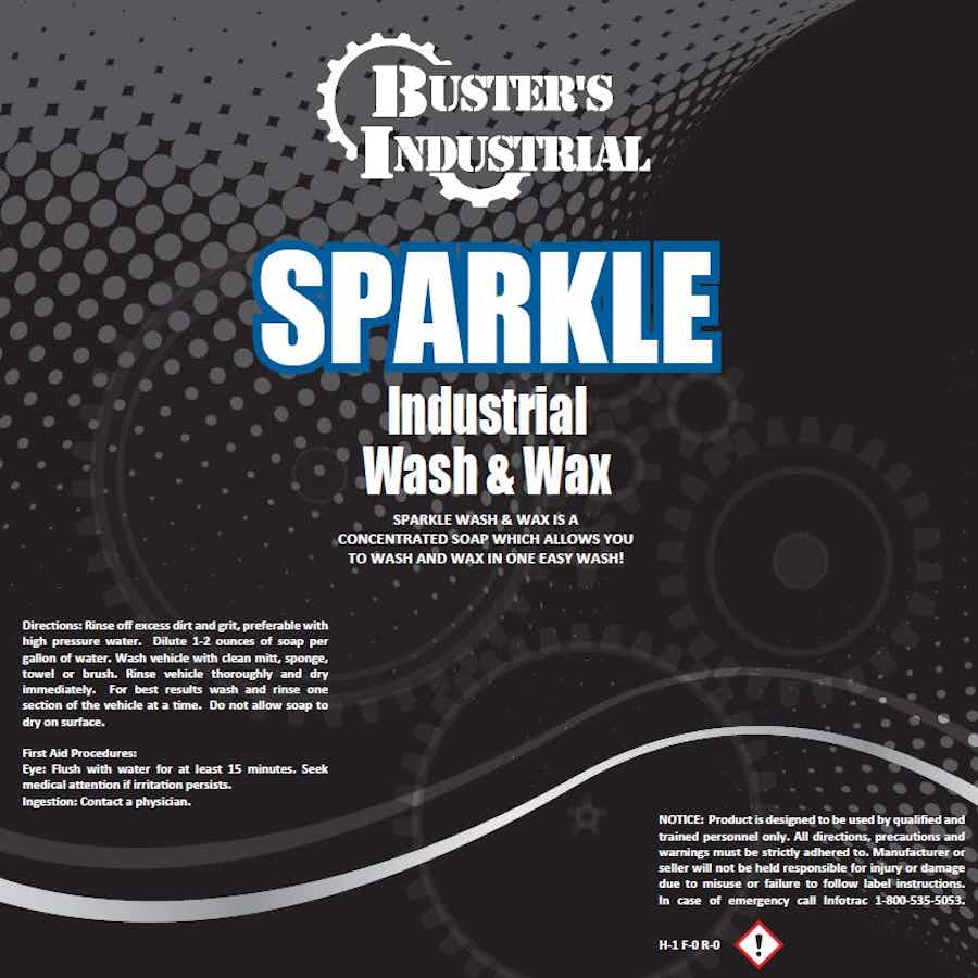 Busters Industrial Sparkle Wash and Wax - 5 Gal