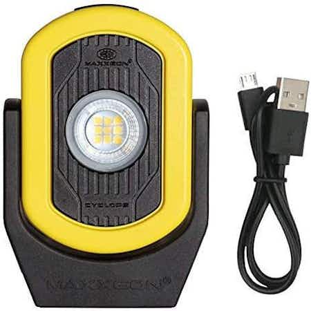Maxxeon MXN00811, Hivis Yellow, 720 Lumens, USB-C Rechargeable LED Cyclops Workstar Work Light