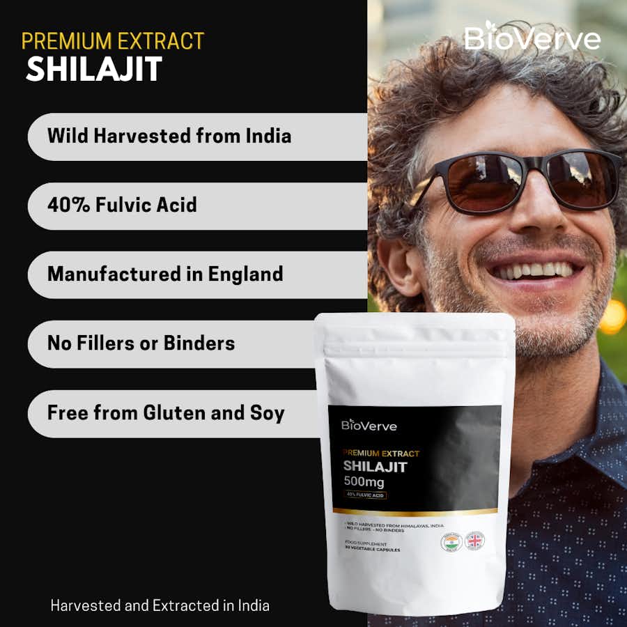 Shilajit 500mg 40% Fulvic Acid Key Benefits