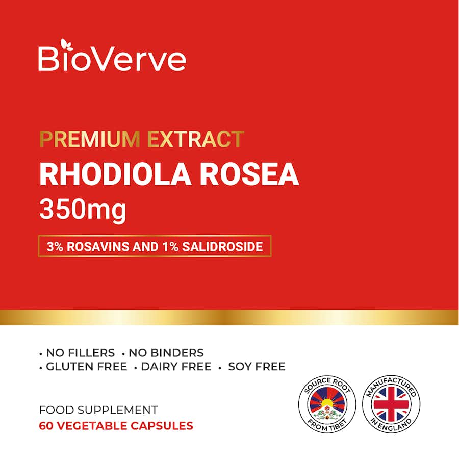 Rhodiola Rosea 3% Rosavins and 1% Salidroside Front label