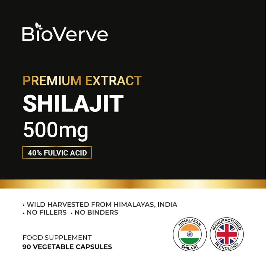 Shilajit 500mg 40% Fulvic Acid Front Package description
