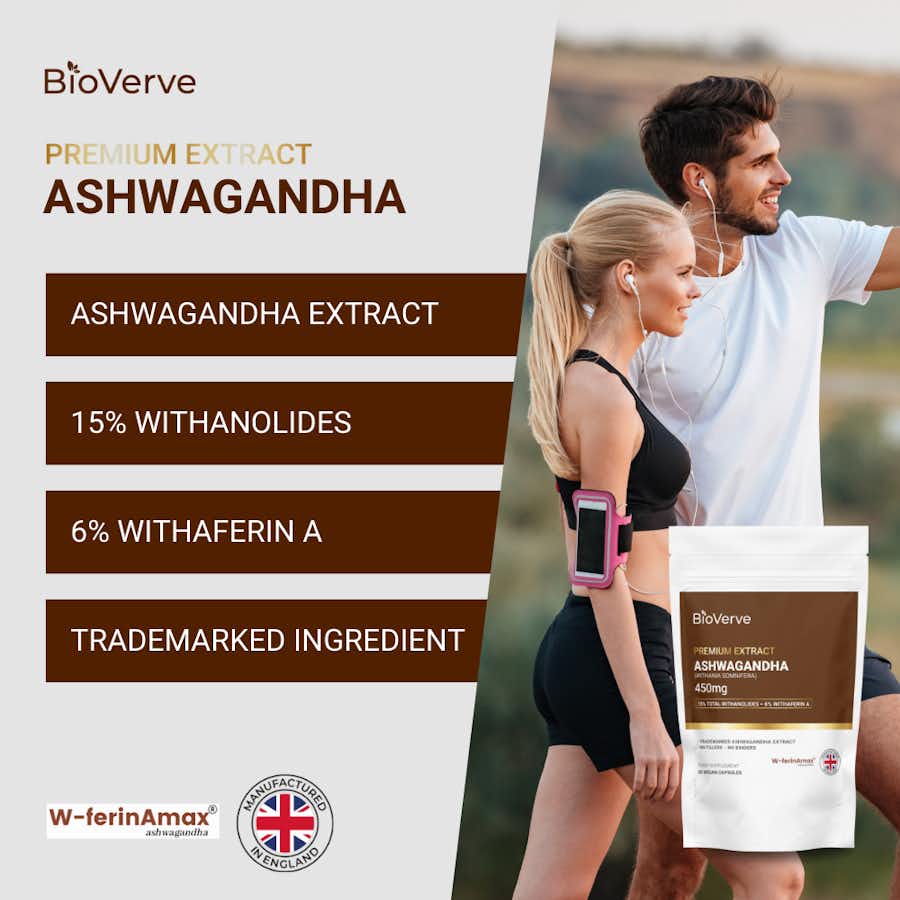 W-ferinAmax Ashwagandha 450mg 15% Withanolides 6%Withaferin A Highlights