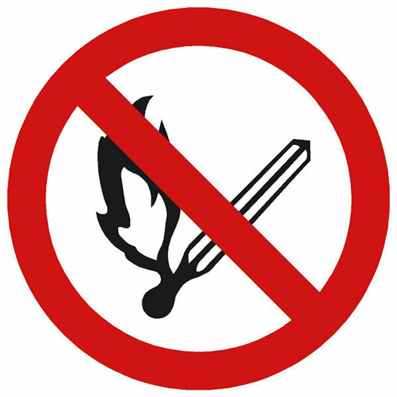 Prohibition Symbol No Naked Flames