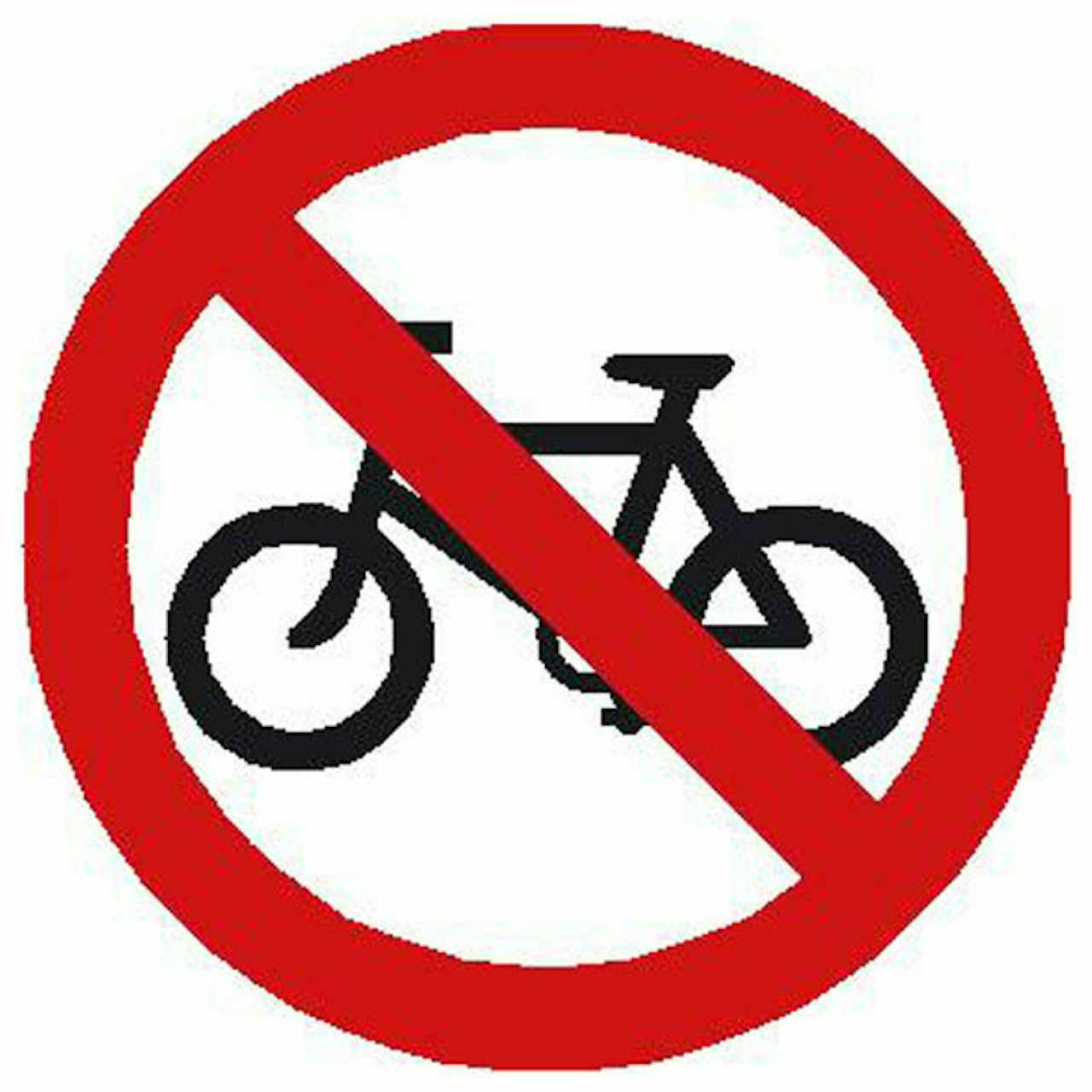 prohibition symbol bikes 100 x 100mm sign-10