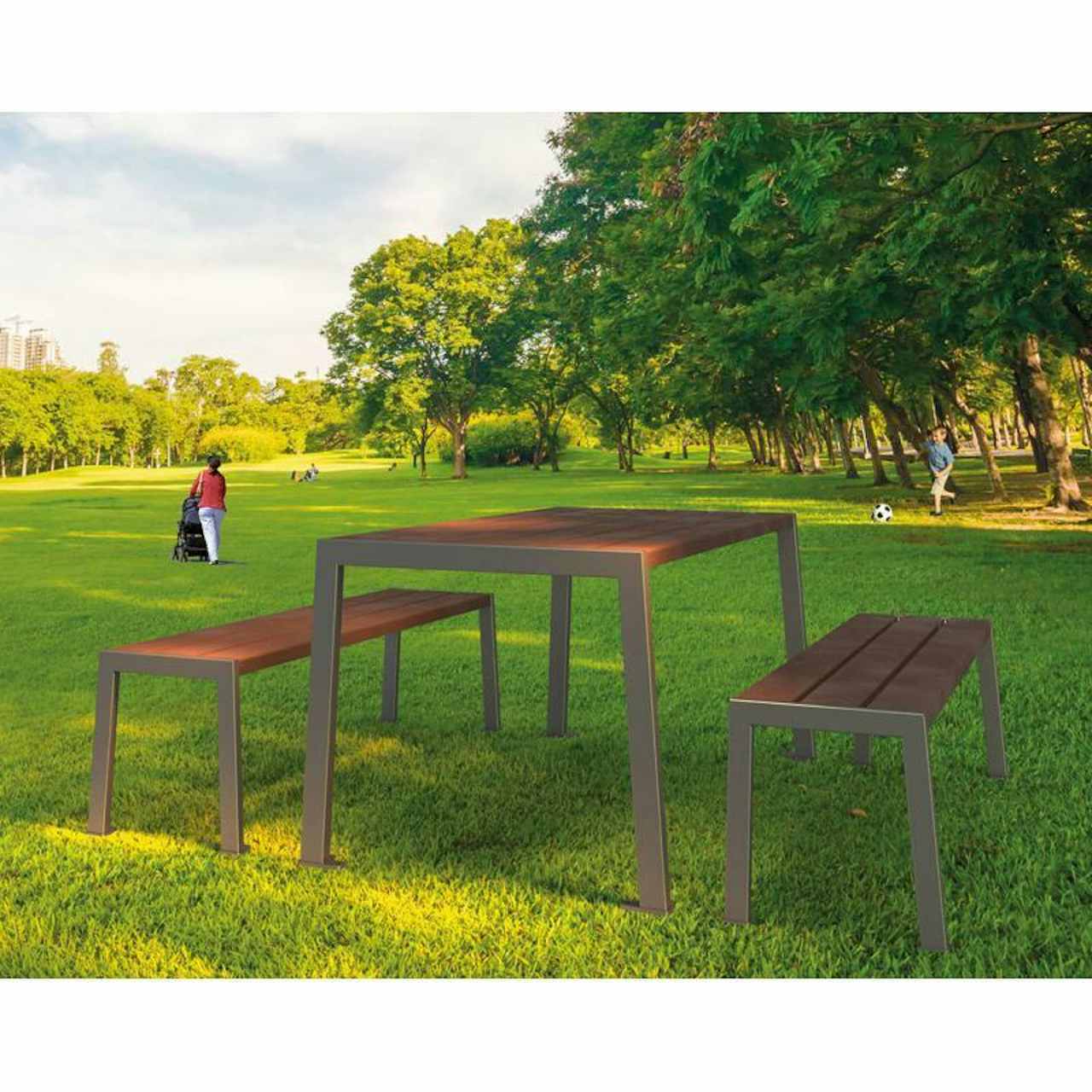 Silaos Recycled Plastic Picnic Table Set