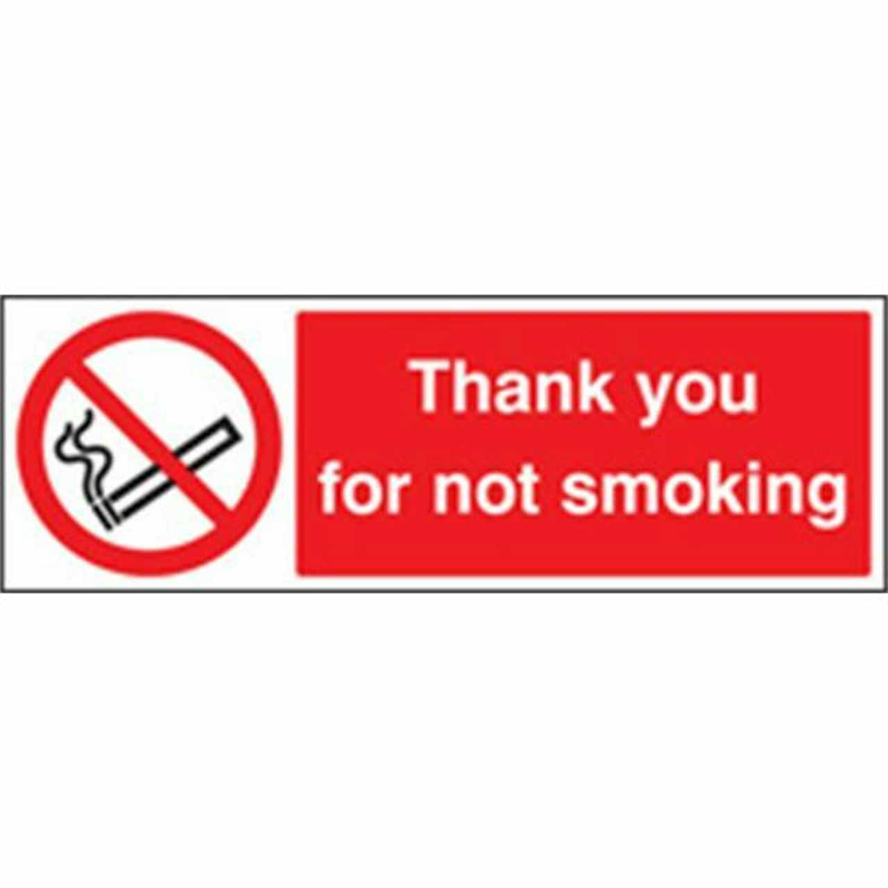 Thank You For Not Smoking Safety Sign