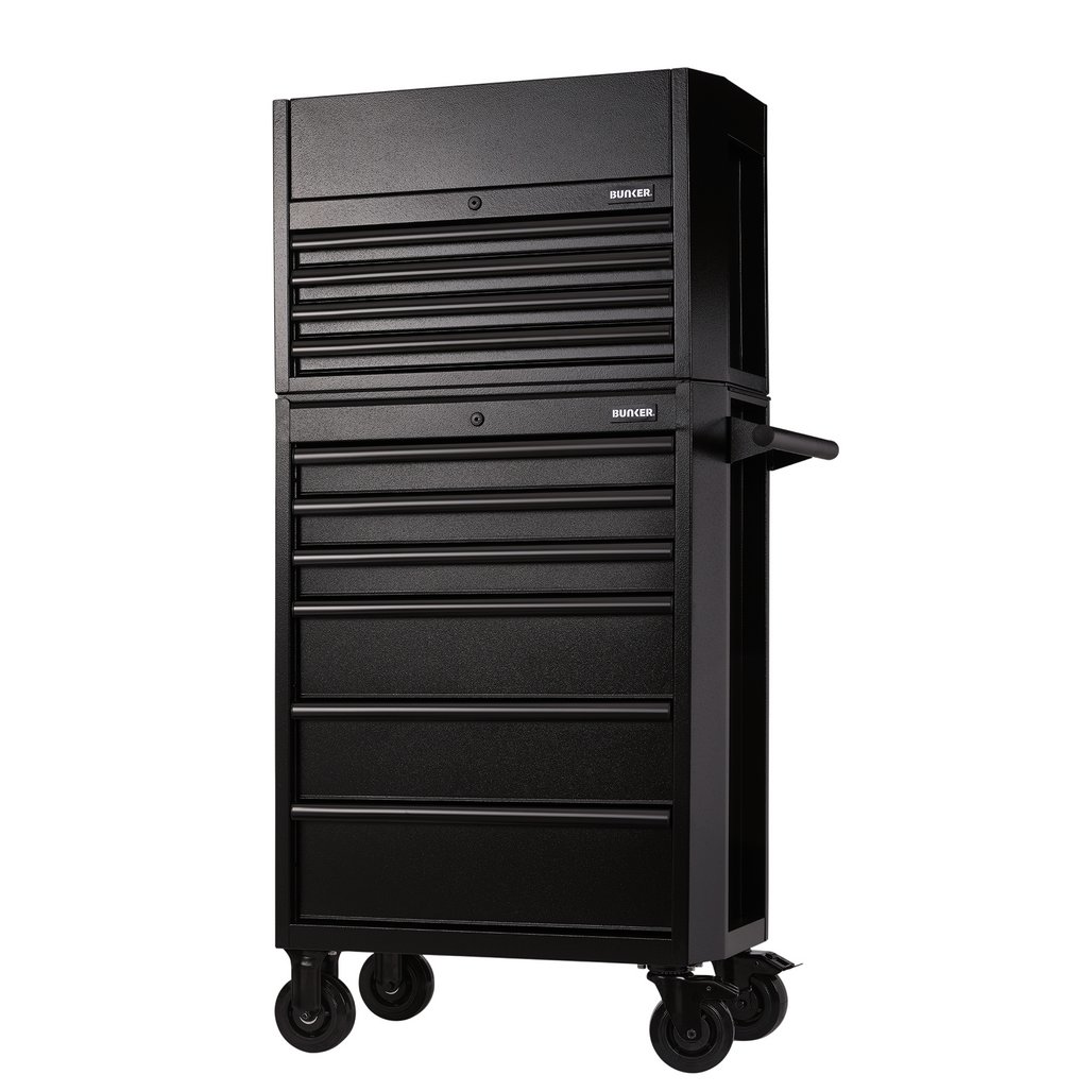 BUNKER 10 Drawer Combined Roller Cabinet and Tool Chest, 26\x22, Black - 24247_1.jpg