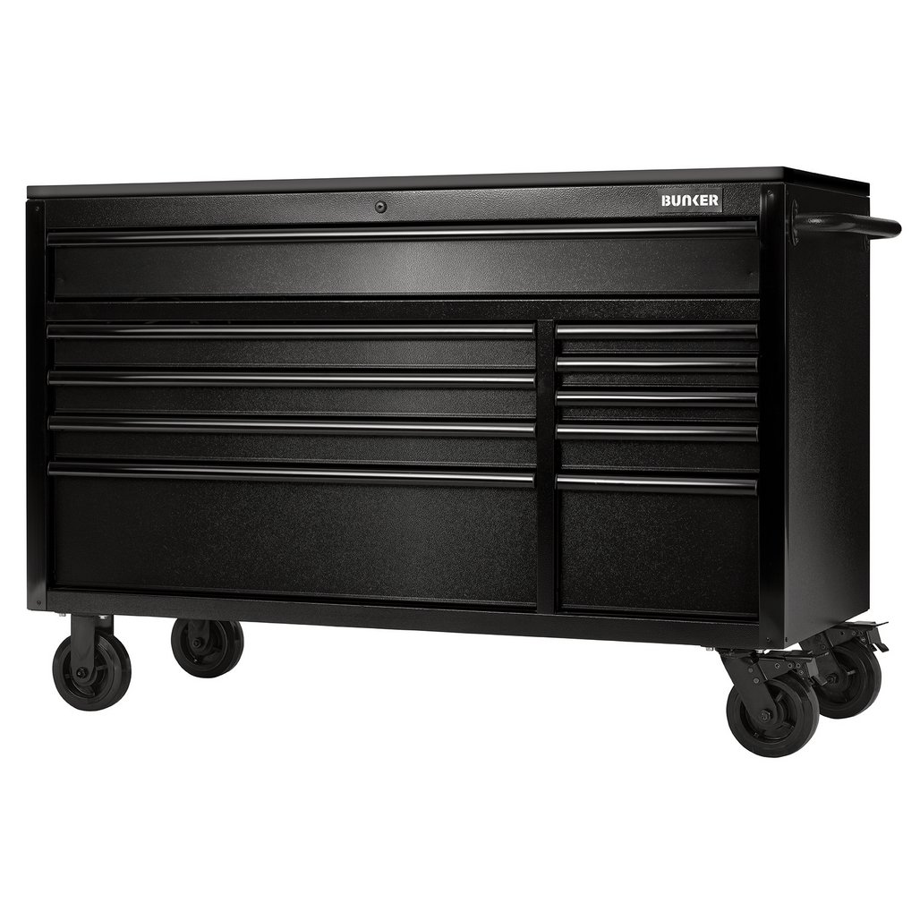 BUNKER 10 Drawer Workbench Roller Tool Cabinet with Black Stainless Steel Worktop, 56\x22 - 28077_1.jpg