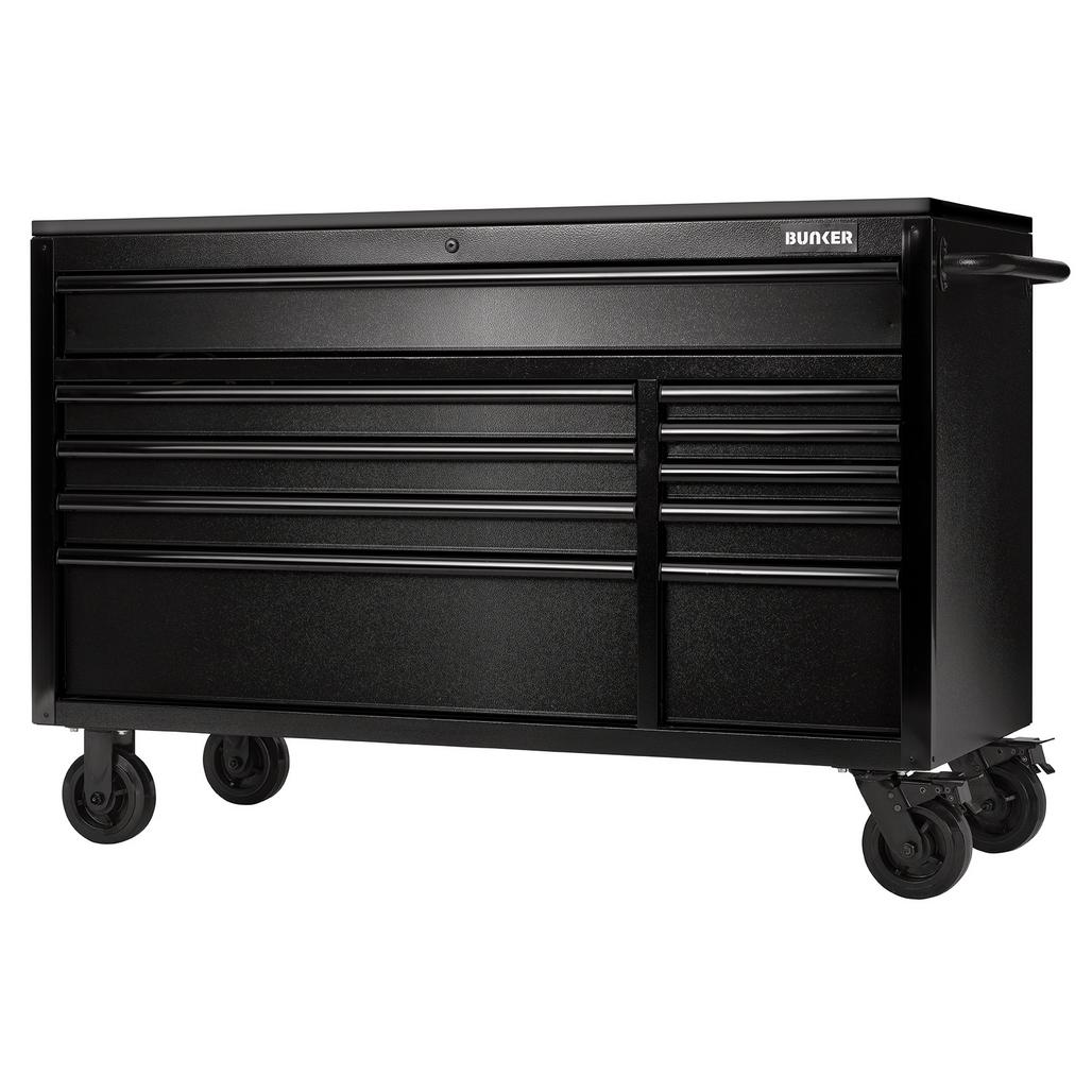 BUNKER 10 Drawer Workbench Roller Tool Cabinet with Black Stainless Steel Worktop, 56\x22 - 28077_1.jpg