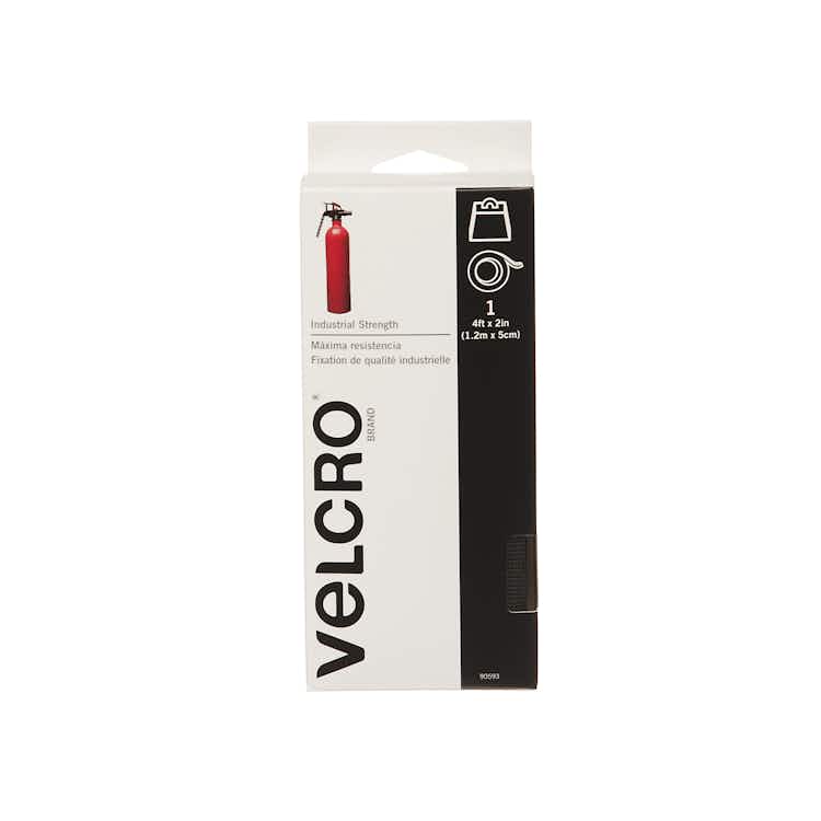 Industrial Strength VELCRO® Brand  Tape Hook \x26 Loop Black 2\x22 x 4\x22 / Industrial Strength Velcro - Heavy Duty Velcro - Commercial Grade Velcro