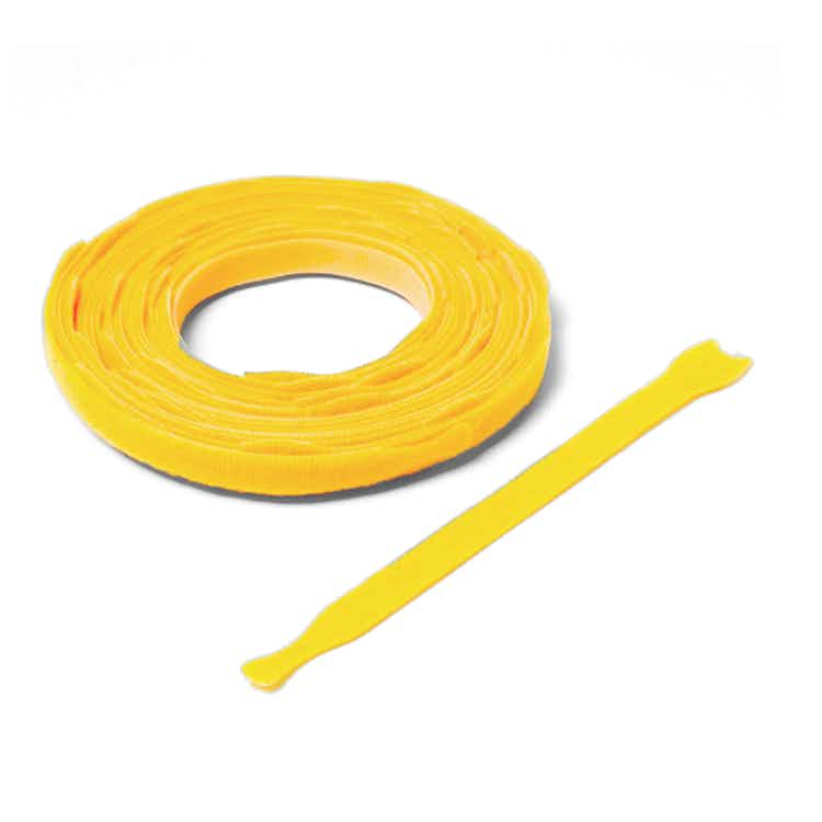 VELCRO ® Brand ONE-WRAP ® Die-Cut Straps - Yellow  / Velcro Straps - Bundling Straps - Velcro Tie - Velcro Strap