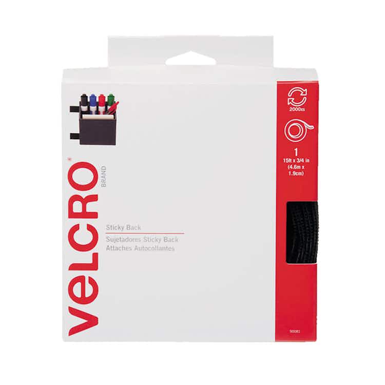 3/4\x22 x 15\x27 VELCRO® Brand Hook \x26 Loop Tape - Black / Velcro Fasteners