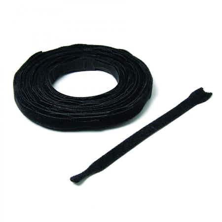 Velcro Brand 1/2 W x 75' L Hook-and-Loop Black One-Wrap Fastener