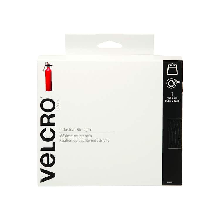 Industrial Strength VELCRO® Brand  Tape Hook \x26 Loop Black 2\x22 x 15\x27 / Industrial Strength Velcro - Heavy Duty Velcro - Commercial Grade Velcro