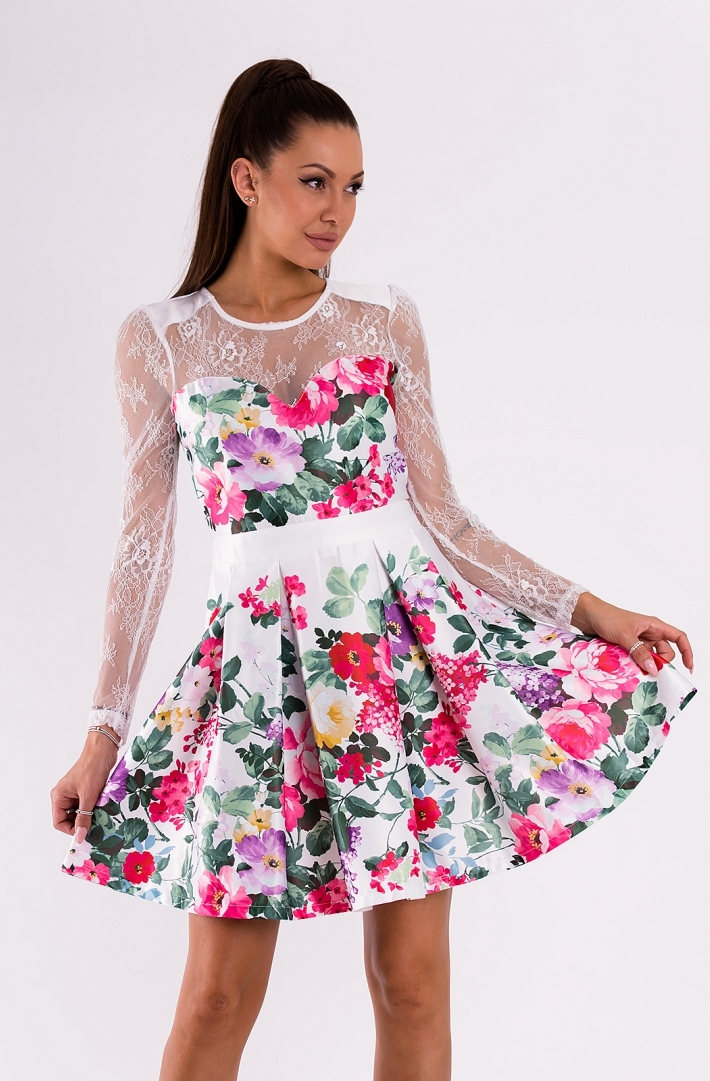 SOKY SOKA  DRESS WHITE 49008-1