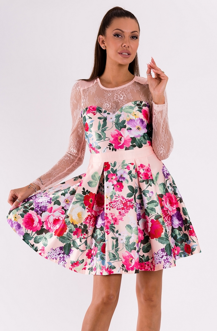 SOKY SOKA  DRESS LIGHT PINK 49008-2