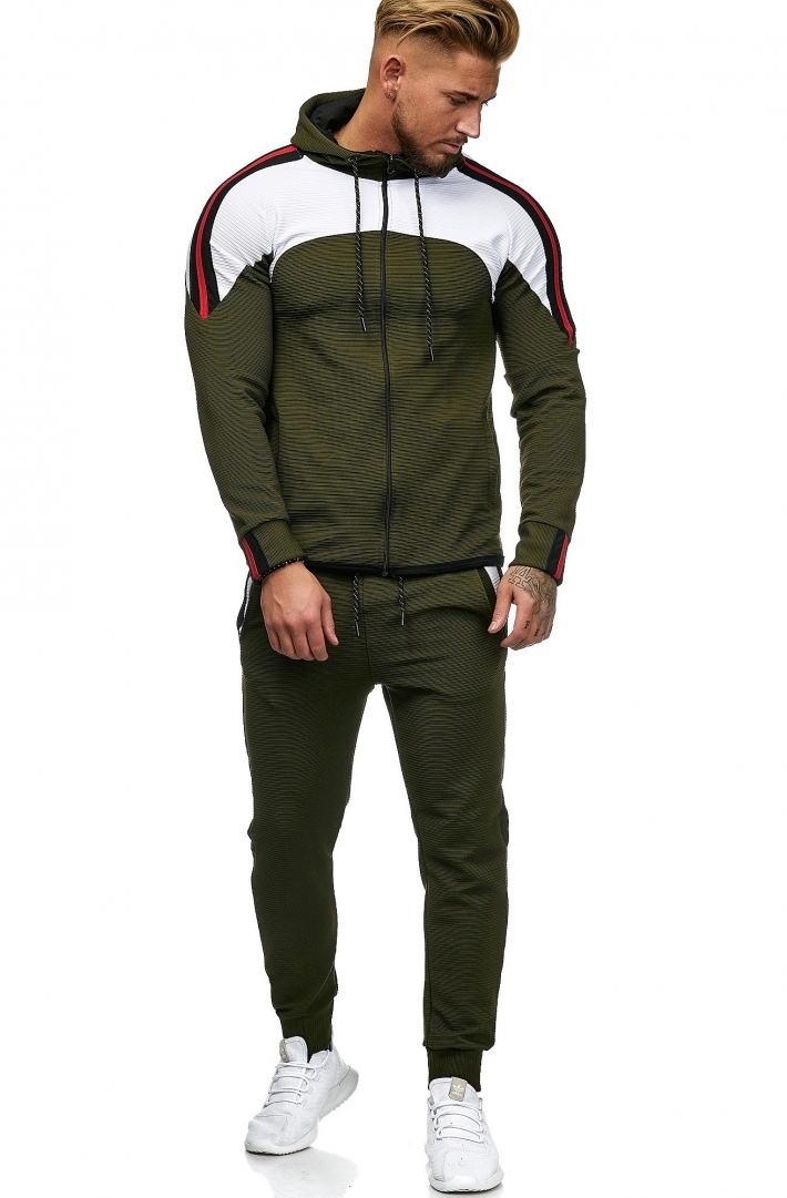 SWEAT SUIT MAN- KHAKI  52006-1