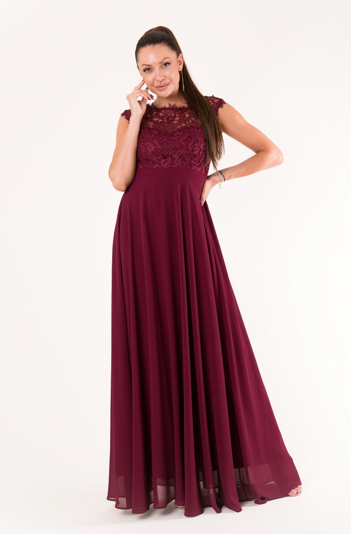 EVA & LOLA DRESS eggplant 60005-1