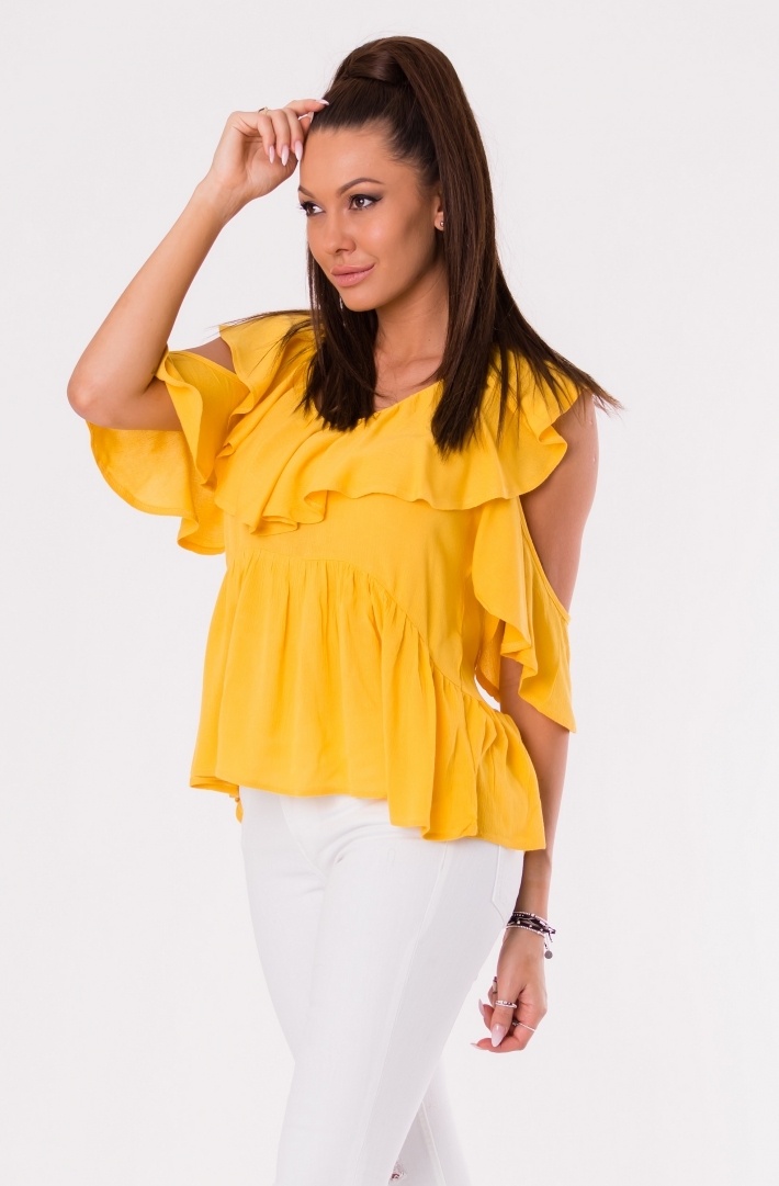 BLOUSE - MUSTARD 48027-1