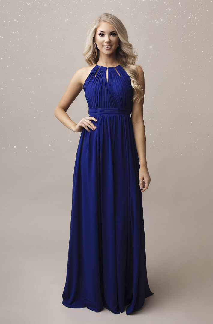 SENAT UNCOVERED BACK DRESS ROYAL BLUE 65003-2