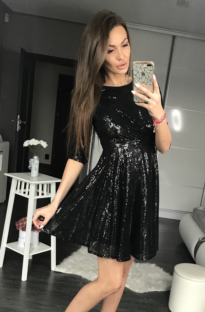 PINK BOOM  DRESS BLACK 44013-2