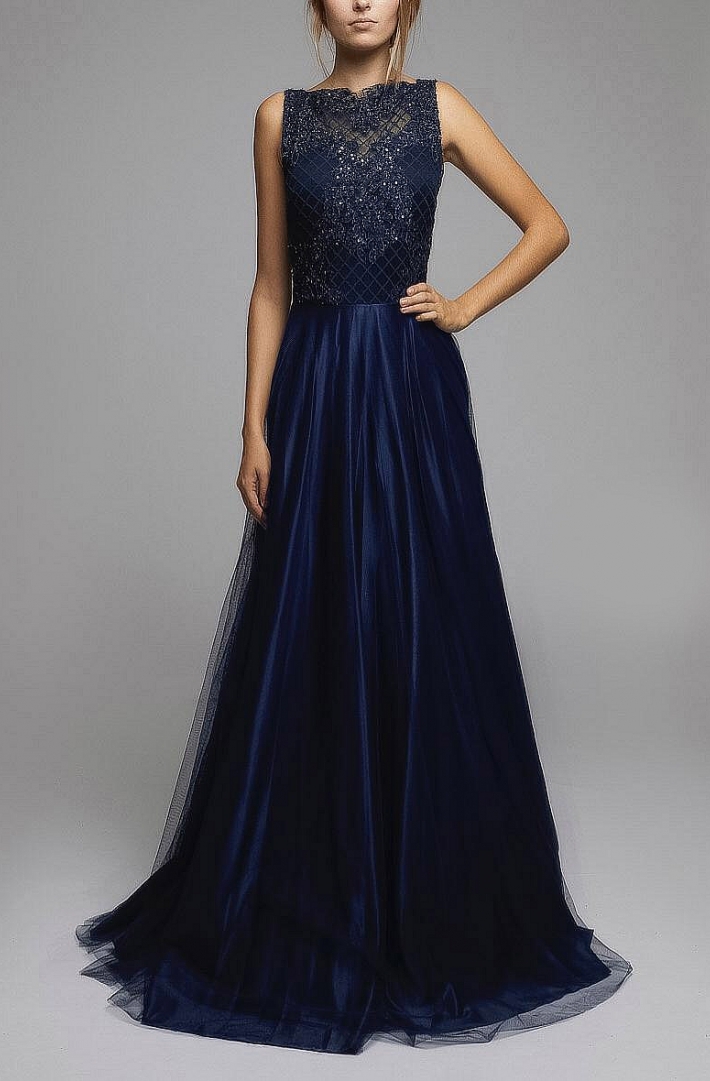 SOKY SOKA  DRESS NAVY BLUE 62003-2