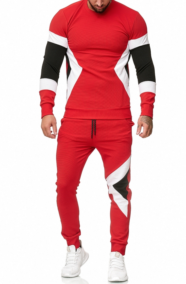 SWEAT SUIT MAN- RED 52009-3