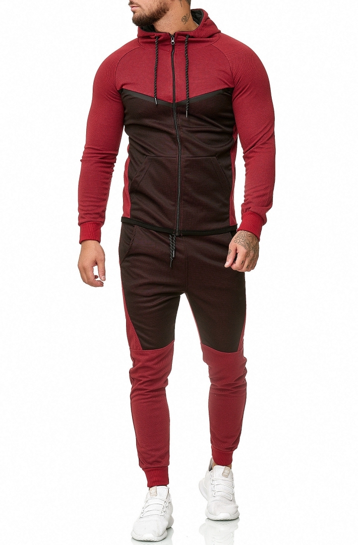 SWEAT SUIT MAN- RED 52008-2