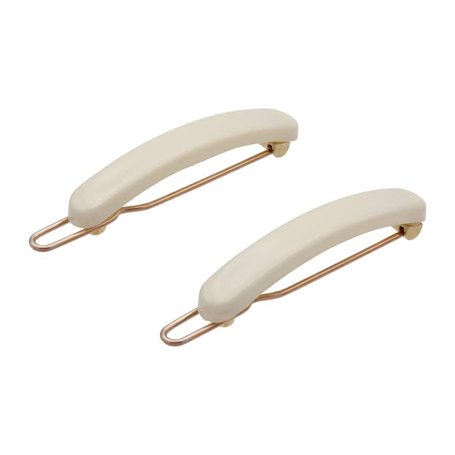 Small and Mighty Hair Clips / Grips Made in France | Colour: Ivory | Ebuni Hair Accessories