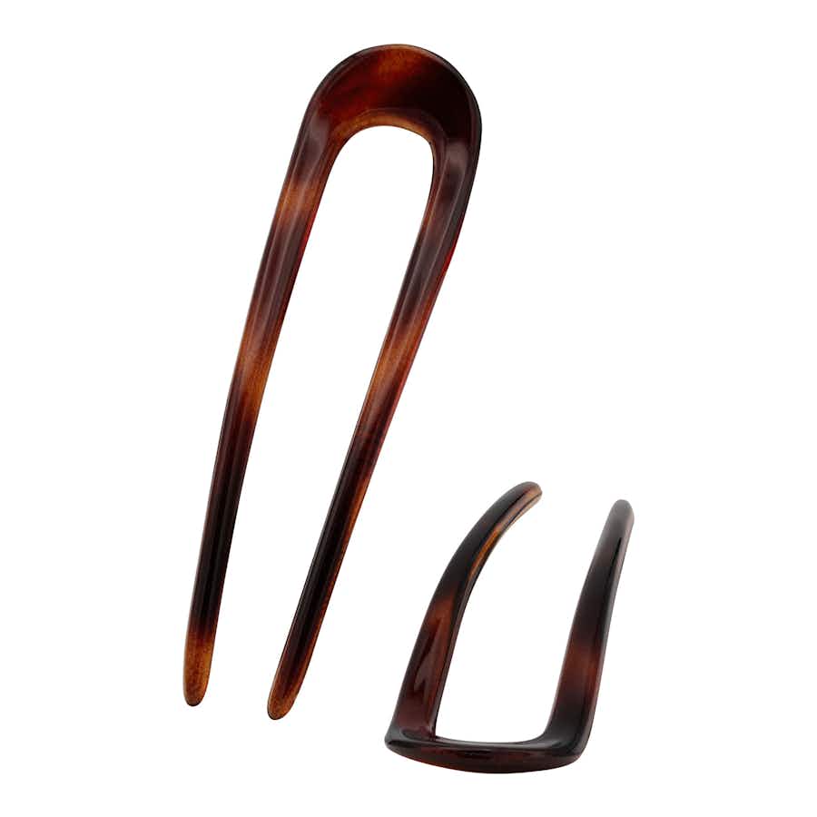 12cm Classic French Chignon pins | Tortoiseshell (Brown) | Main Image | Ebuni Hair Accessories